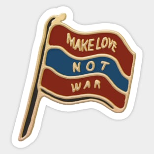 Make Love Not War Flag Illustration Sticker